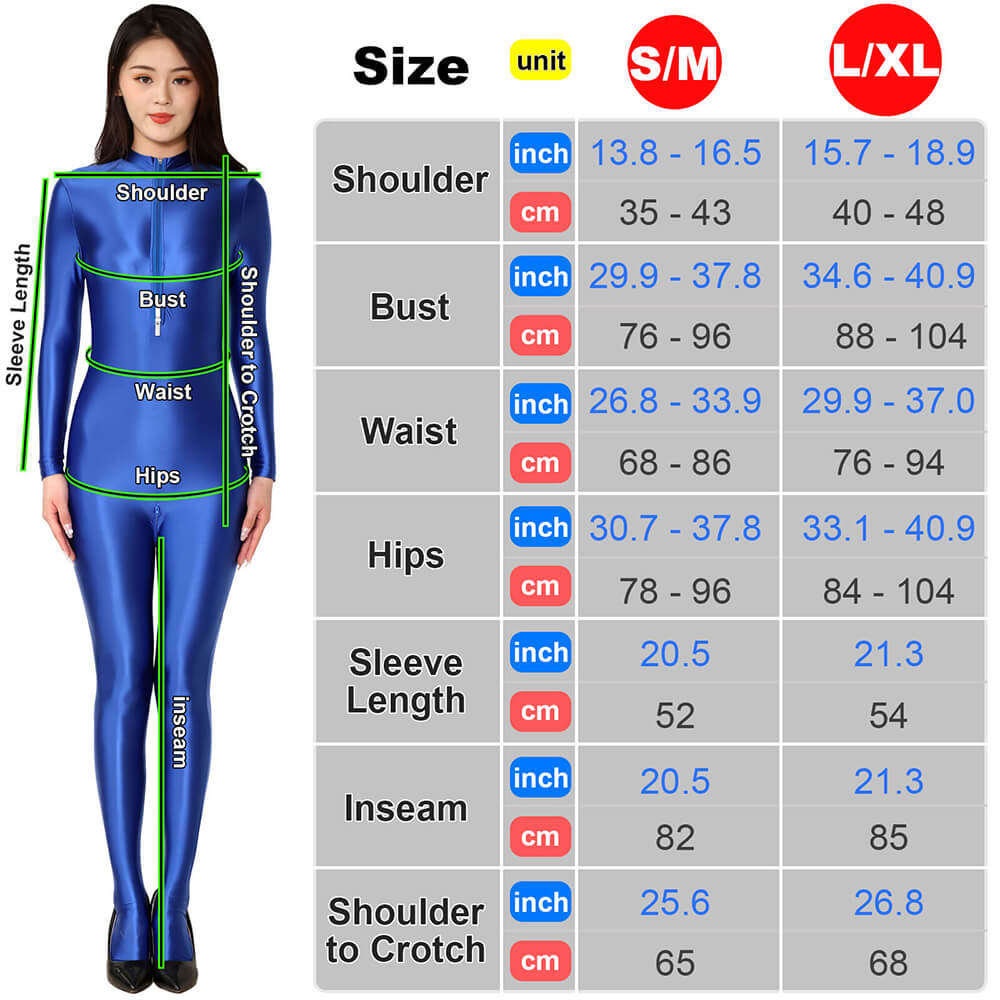 Women's Shiny Satin Bodysuit Jumpsuit Zipper Open Crotch Catsuit