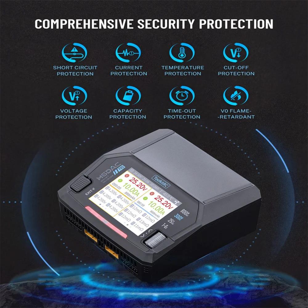 ToolkitRC M6DAC Pro V2 Dual Channel Smart Lipo Battery Charger