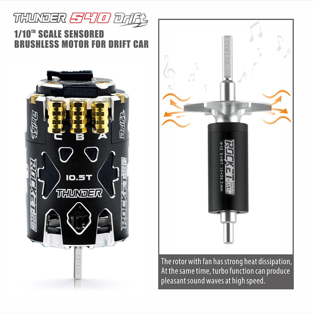 Rocket-RC Thunder 540 Sensored Brushless Motor 10.5 /13.5T