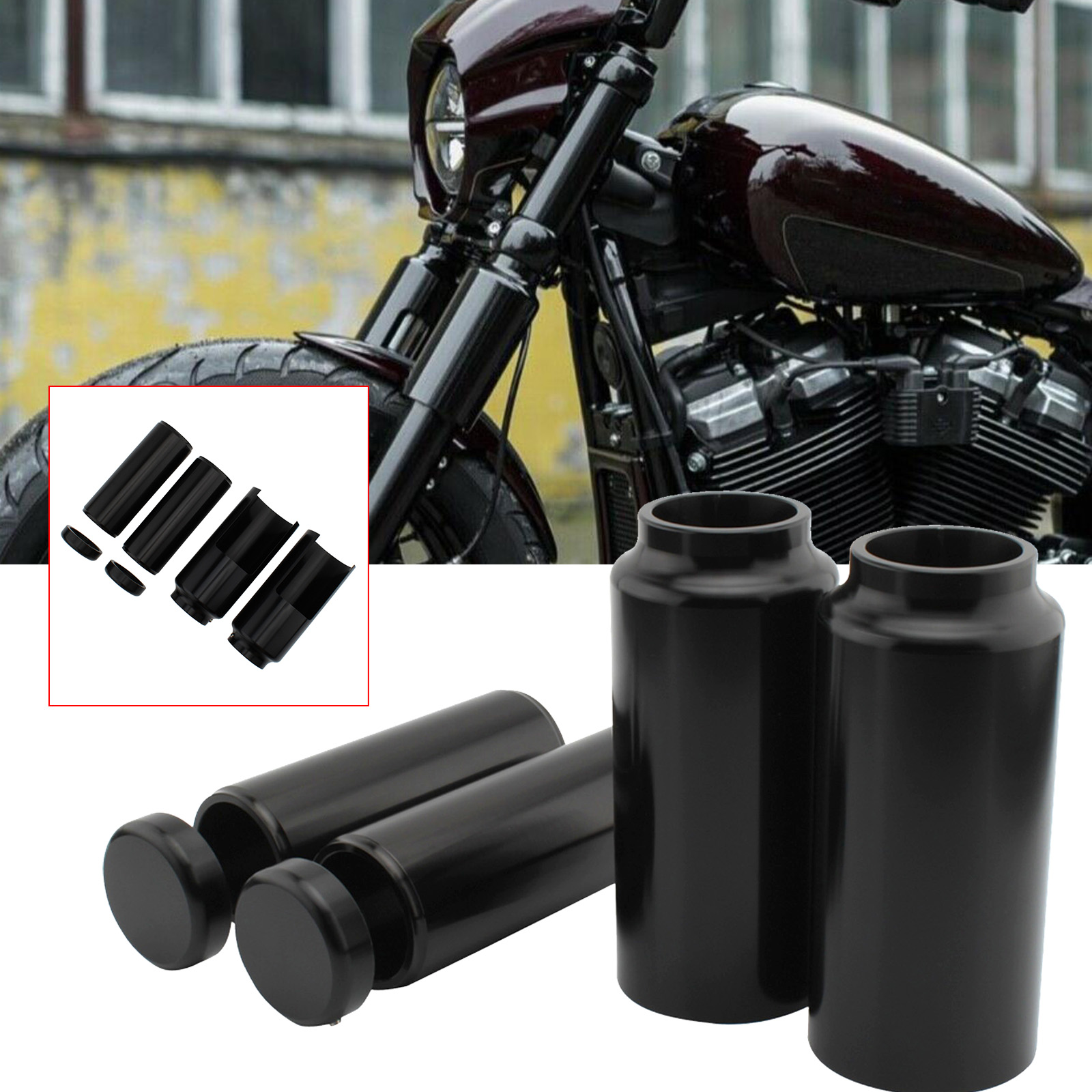 ハーレー　FOＲＫ　ＪＯＩＮＴ　COVERS Amazon.com: Newsmarts Full Front Upper Lower Fork Cover Set