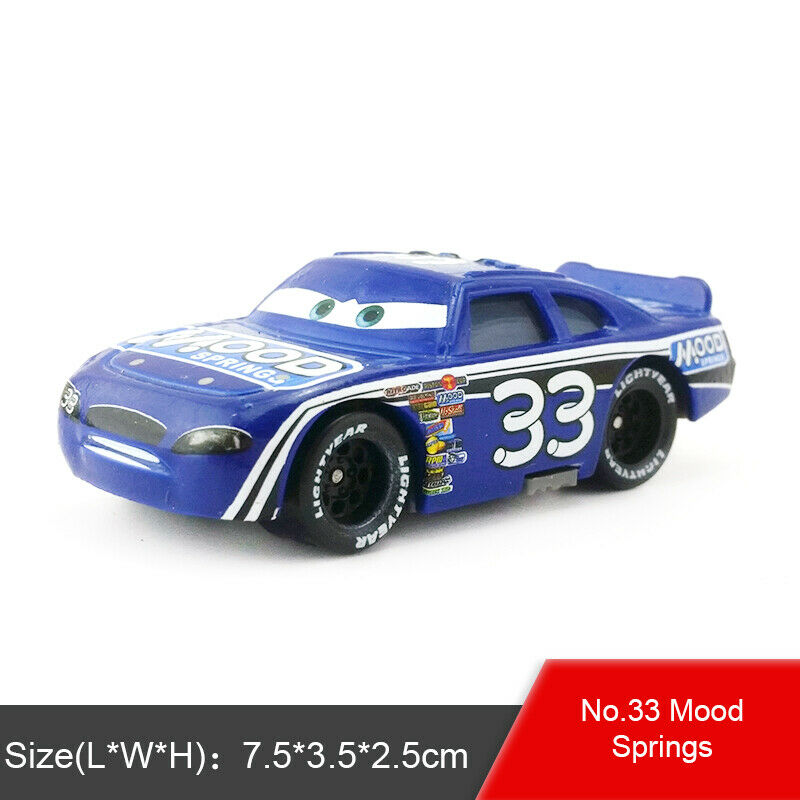 2 Pack Mattel Disney Pixar Cars NO.33 Mood Springs Racer+No.35