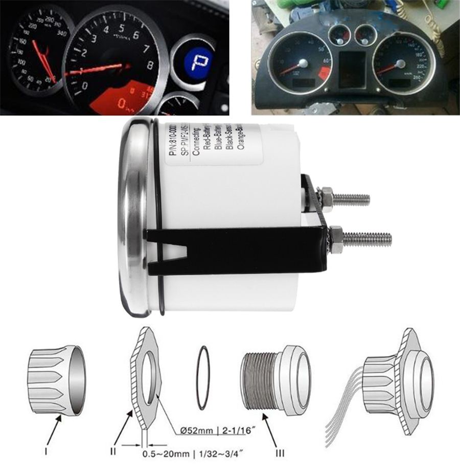 Universal Tankanzeige Kraftstoffanzeige Analog 12V 24V 52mm Auto Kfz 240-33 Ohms