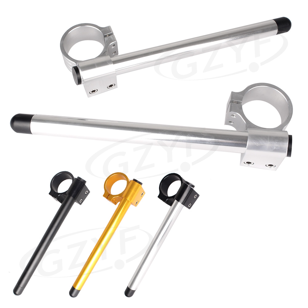 53mm Forks Raised 1/" Riser Clipons Clip-On HandlebarsUniversal Motorcycle
