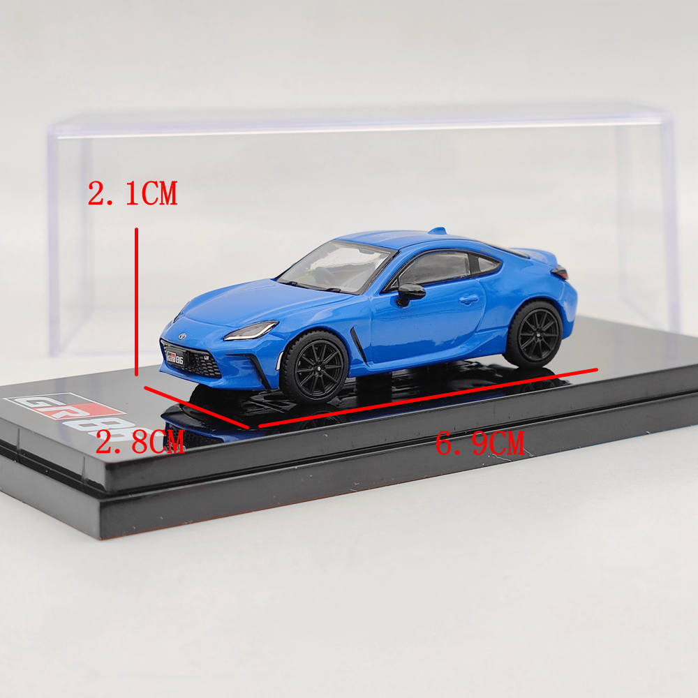 Hobby Japan 1:64 GR86 RZ 3BAZN8 Blue Diecast Toy Model Car