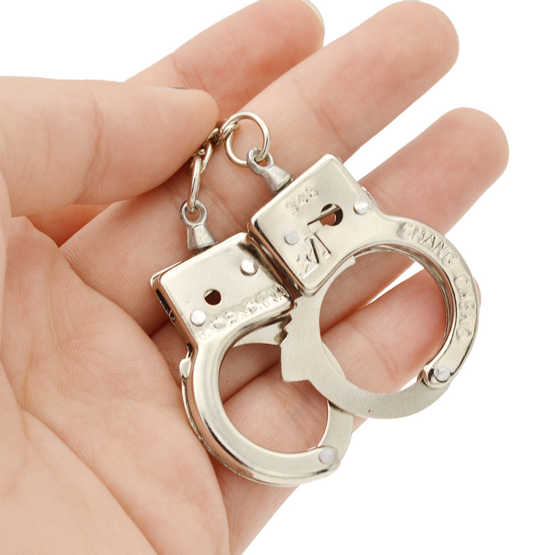 Metal Simulation Handcuffs With Key For Small Mini Miniature DIY