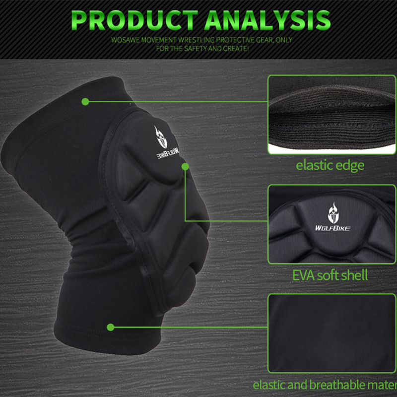 WOSAWE BMX MTB Bike Knee Elbow Pads Set Skating Guards Cycling
