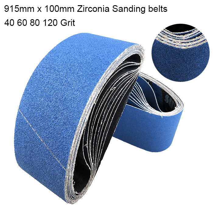 915mm x 100mm Zirconia Sanding belts Abrasive Linishing Metal 40 60 80