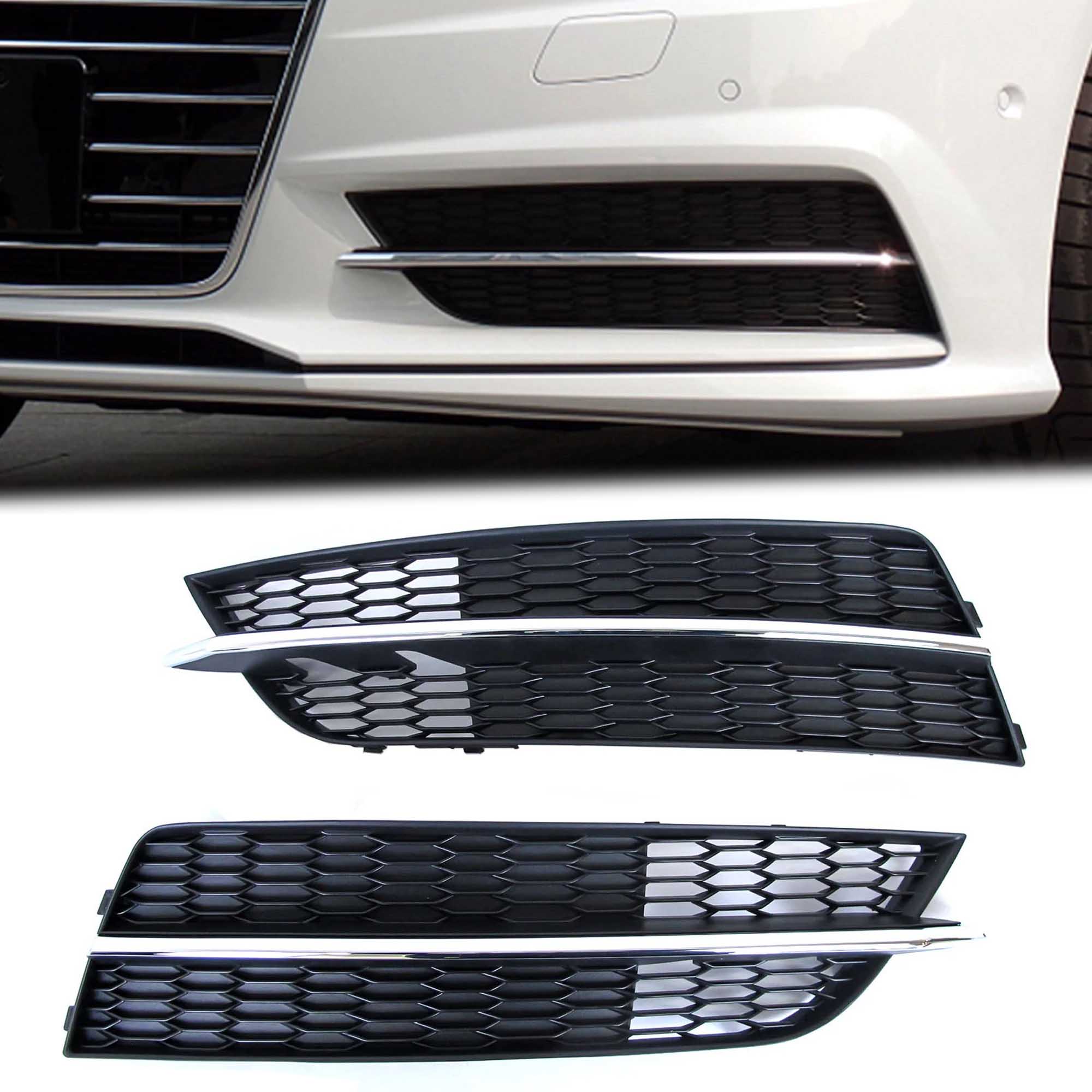 🔥Fits for 2016-2018 Audi A7 S-line S7 C8 Fog Light Cover Grille