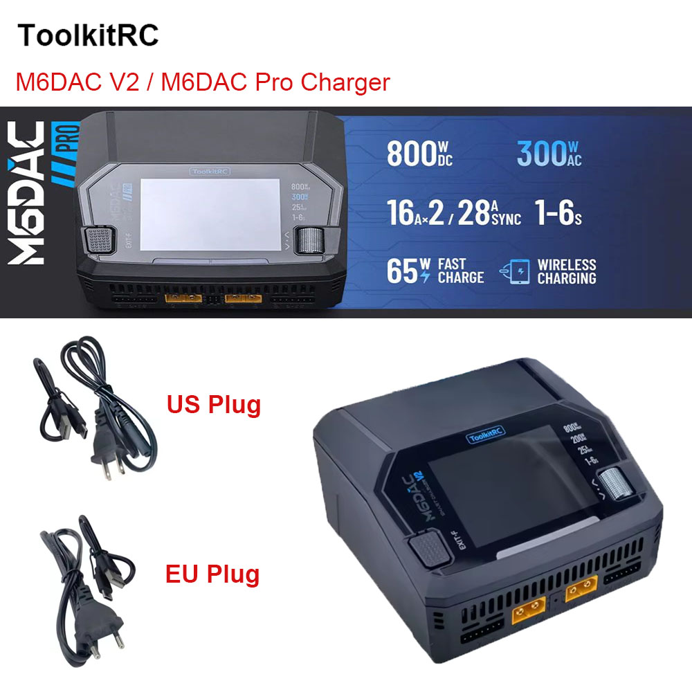 ToolkitRC M6DAC Pro V2 Dual Channel Smart Lipo Battery Charger