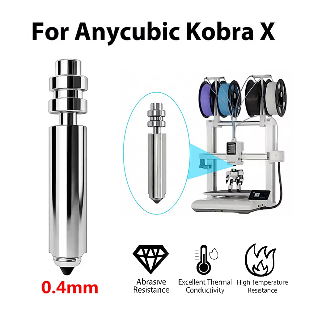 For Anycubic Kobra X 0.4mm Hotend Nozzles 3D Printer Extruder