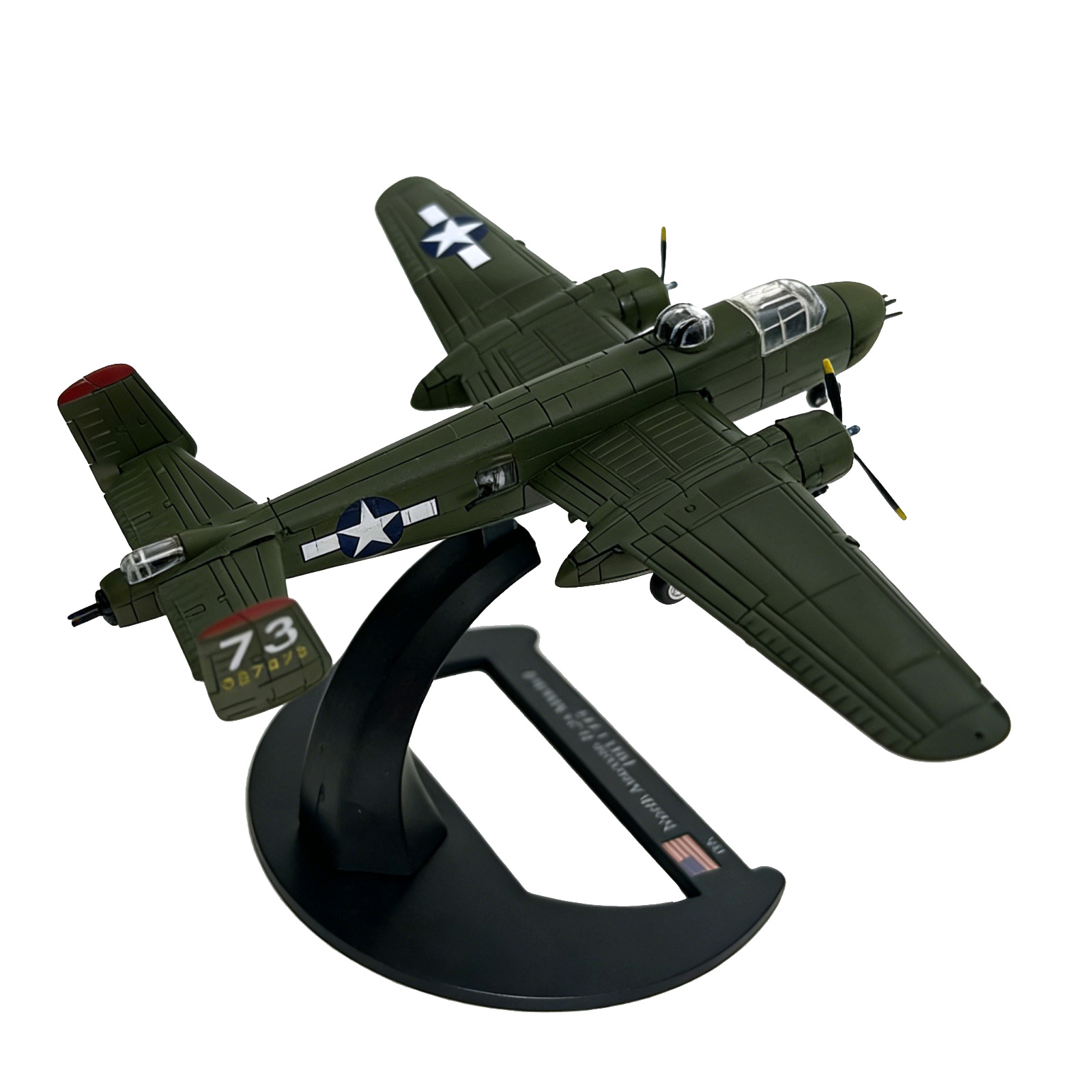 フランクリンミント メタルダイキャストコレクション B25 MITCHELL WWII US Air Force B-25 Mitchell Bomber Model 11cm Diecast Alloy