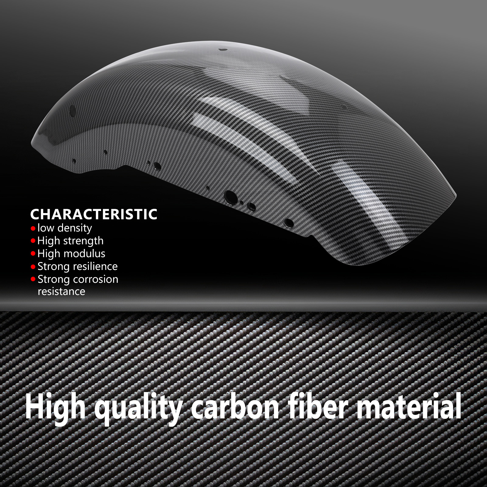Carbon Fiber Rear Fender For Harley Sportster Iron XL883 XL1200 48