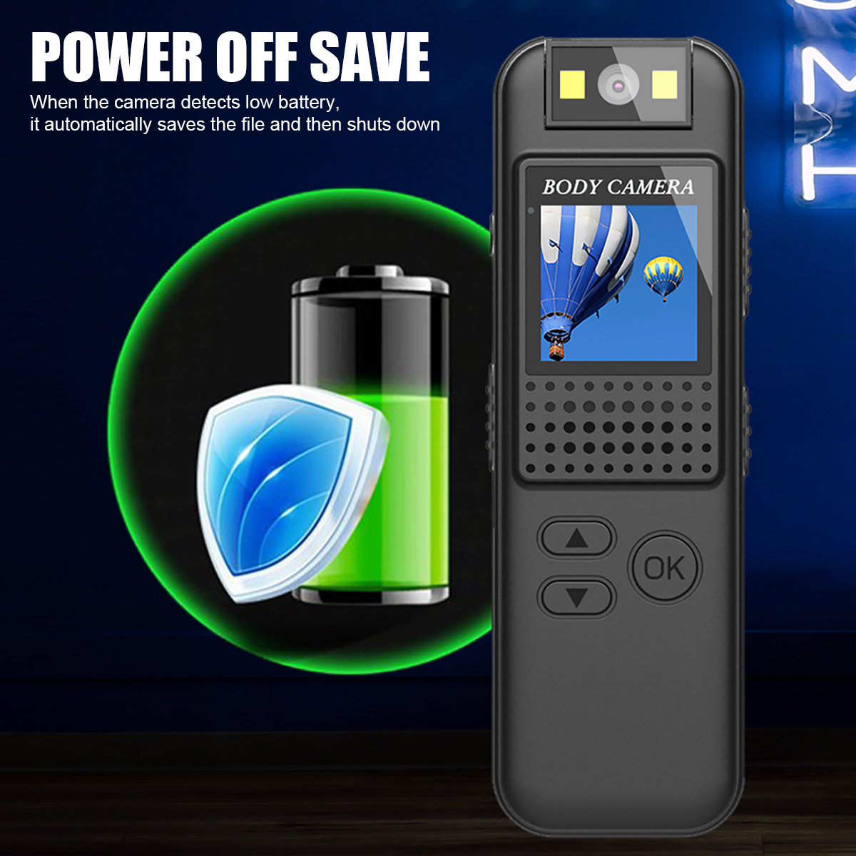 thumbnail image 2 of HD Mini Police Body Camera – 1080P Video Audio Recorder, Pocket Night Vision Cam, 8hr Battery, USA Made 2 of 2