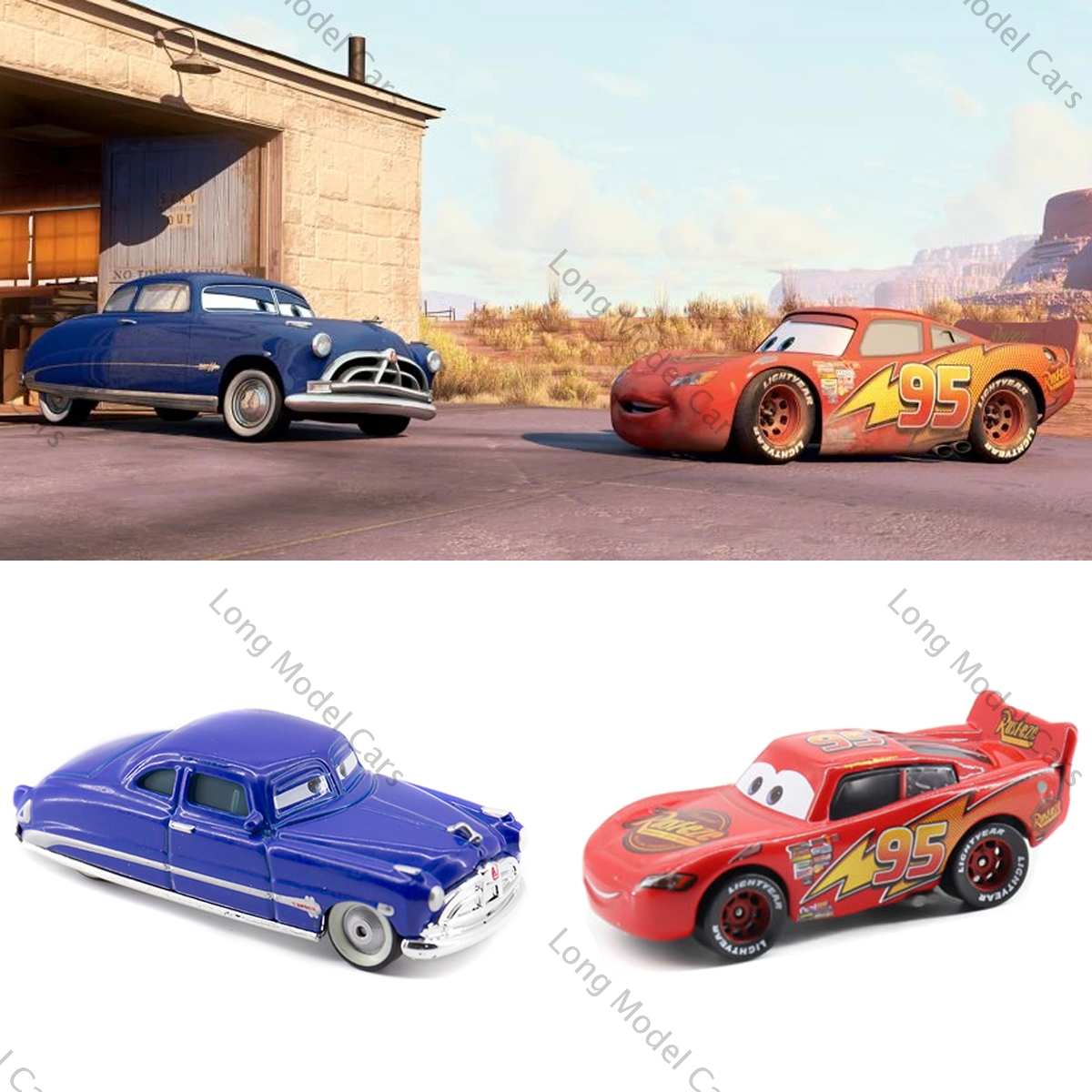 Disney Pixar Cars - Radiator Springs Lightning McQueen Mater Die