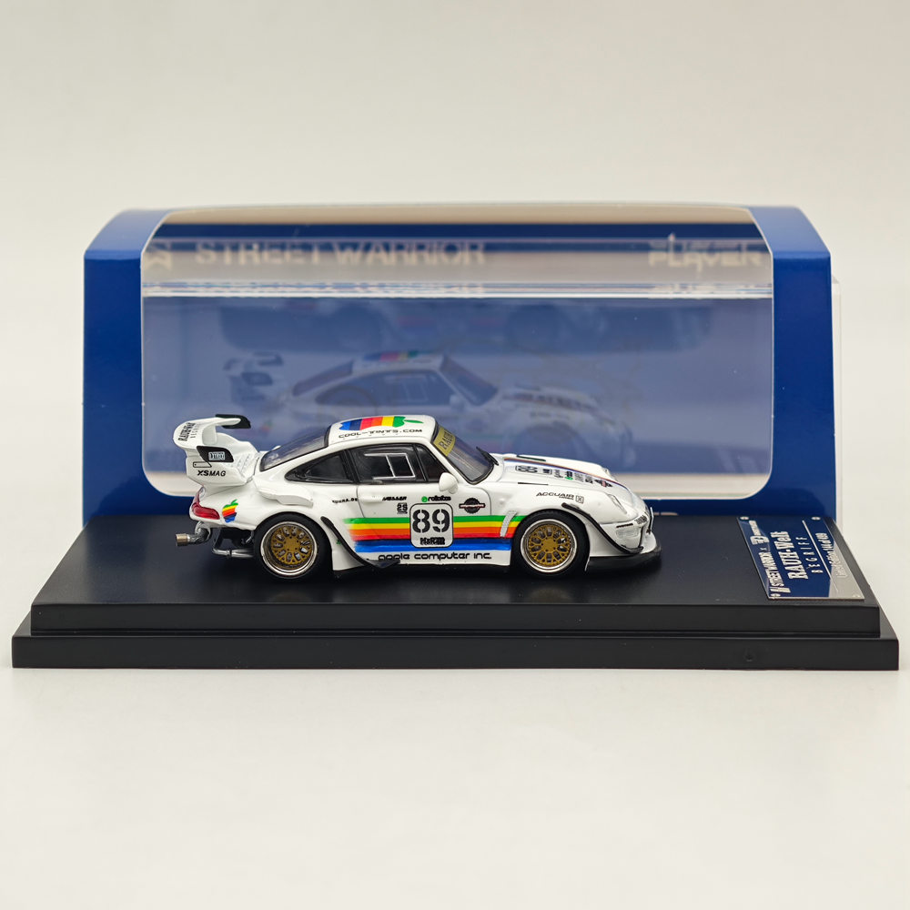 1:64 SW White 911 RWB 993 Apple #89 Racing Sports Model Diecast