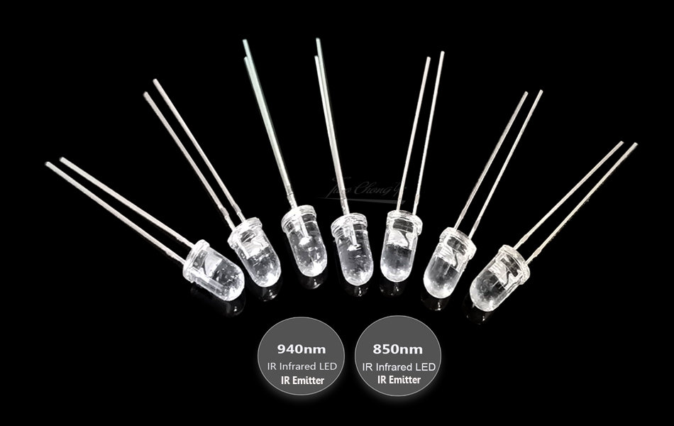 5mm IR LED 2Pin Emitting Diode 850nm 940nm Emitter Receiver Infrared  Transmitter