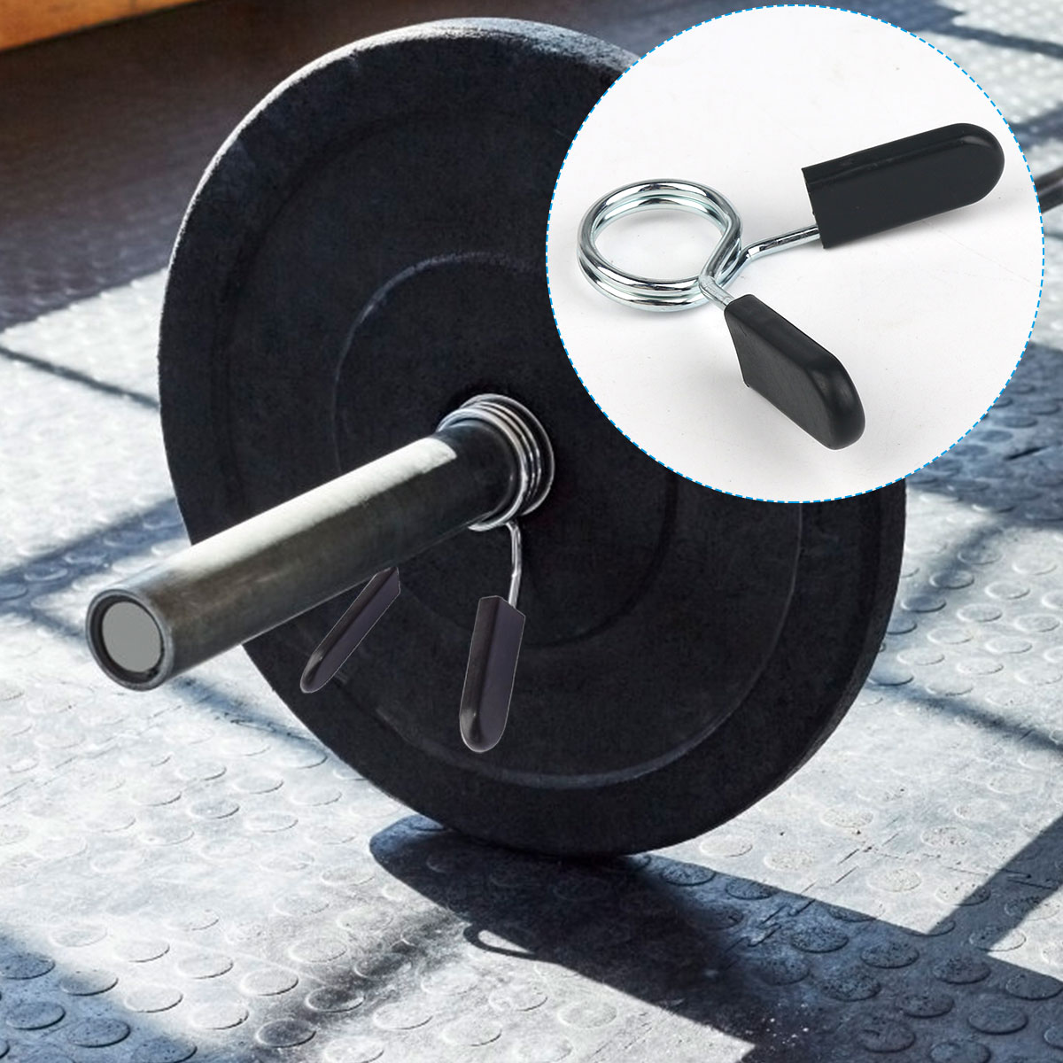 2 Pieces 30mm Barbell Gym Weight Bar Dumbbell Lock Clamp Spring Collar