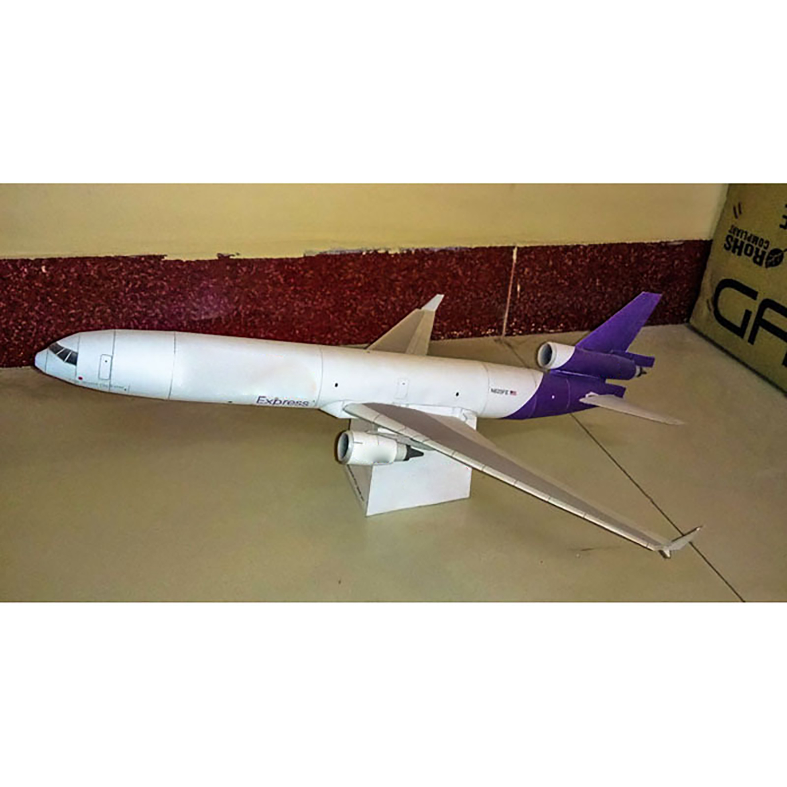 1:100 Scale Fedex MD-11 Air Plane Model 3D Paper Unassembled Kit