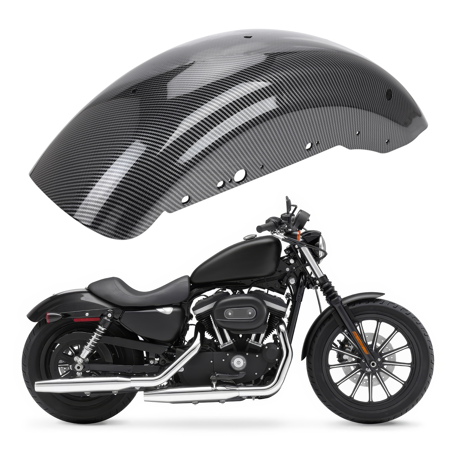 ハーレーダビッドソン用カーボンファイバー フェンダー XL883 Carbon Fiber Rear Fender For Harley Sportster Iron XL883
