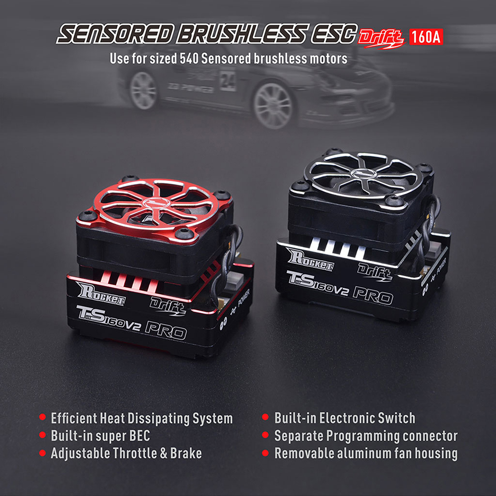Rocket-RC Thunder 540 Sensored Brushless Motor & TS160A ESC