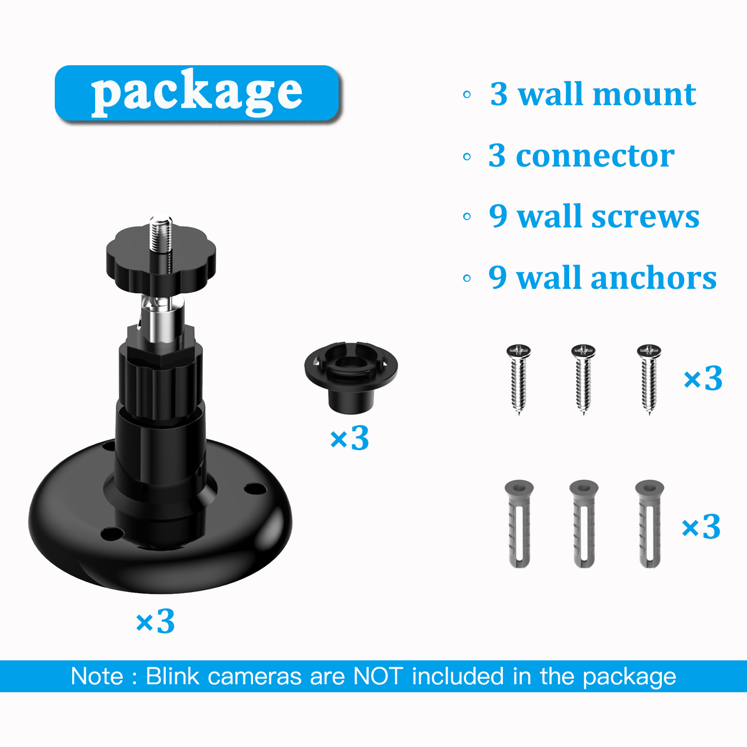 Blink XT Camera Wall Mount Bracket 360° Degree Protective Adjustable In//Outdoor