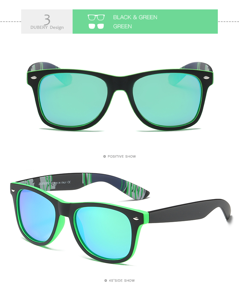 DUBERY Men Women Vintage Polarized Sunglasses Driving Outdoor Eyewear Fishing TY