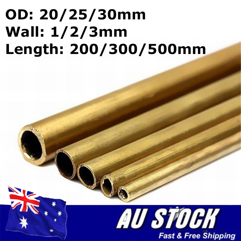 H65 Brass Round Tube Brass Pipe 20/25/30mm OD 1/2/3mm Wall 200/300