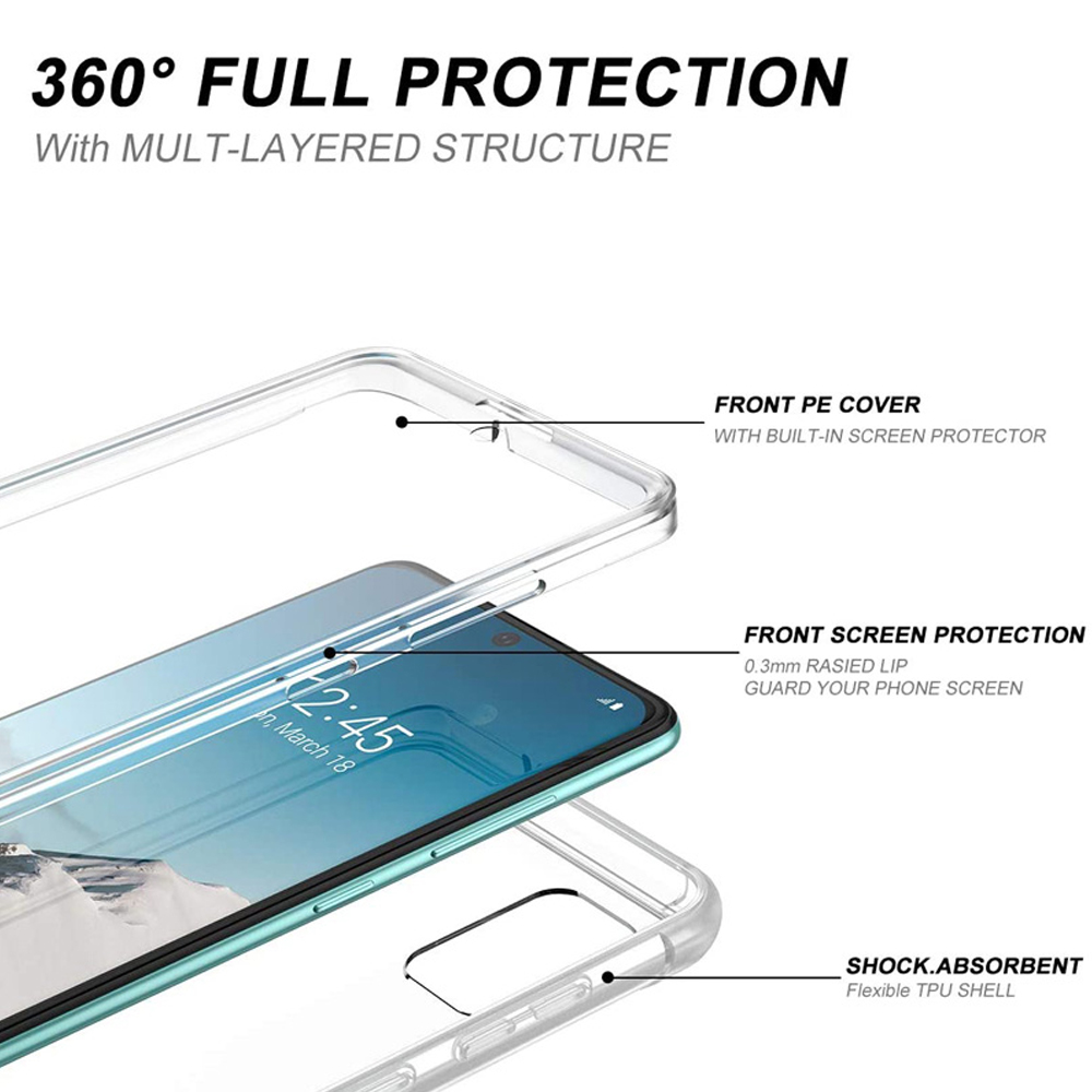 Para Samsung Galaxy S20 FE 5G 360 ° Full proteger TPU PC Transparente Blando Estuche Cubierta