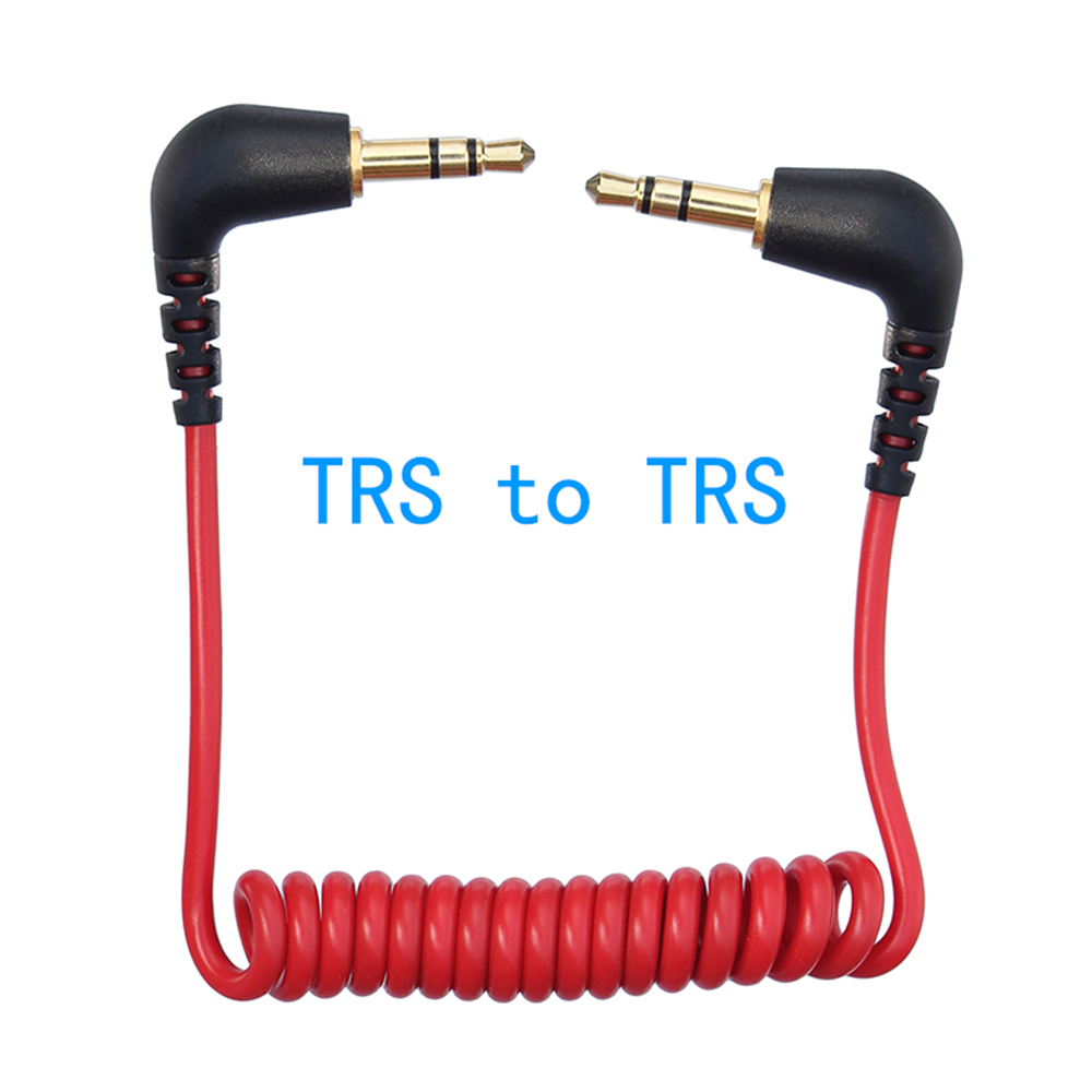 3.5mm TRRS connector Spring Coiled Cable For RODE Sc7 By VIDEOMIC GO Video  Micro-type