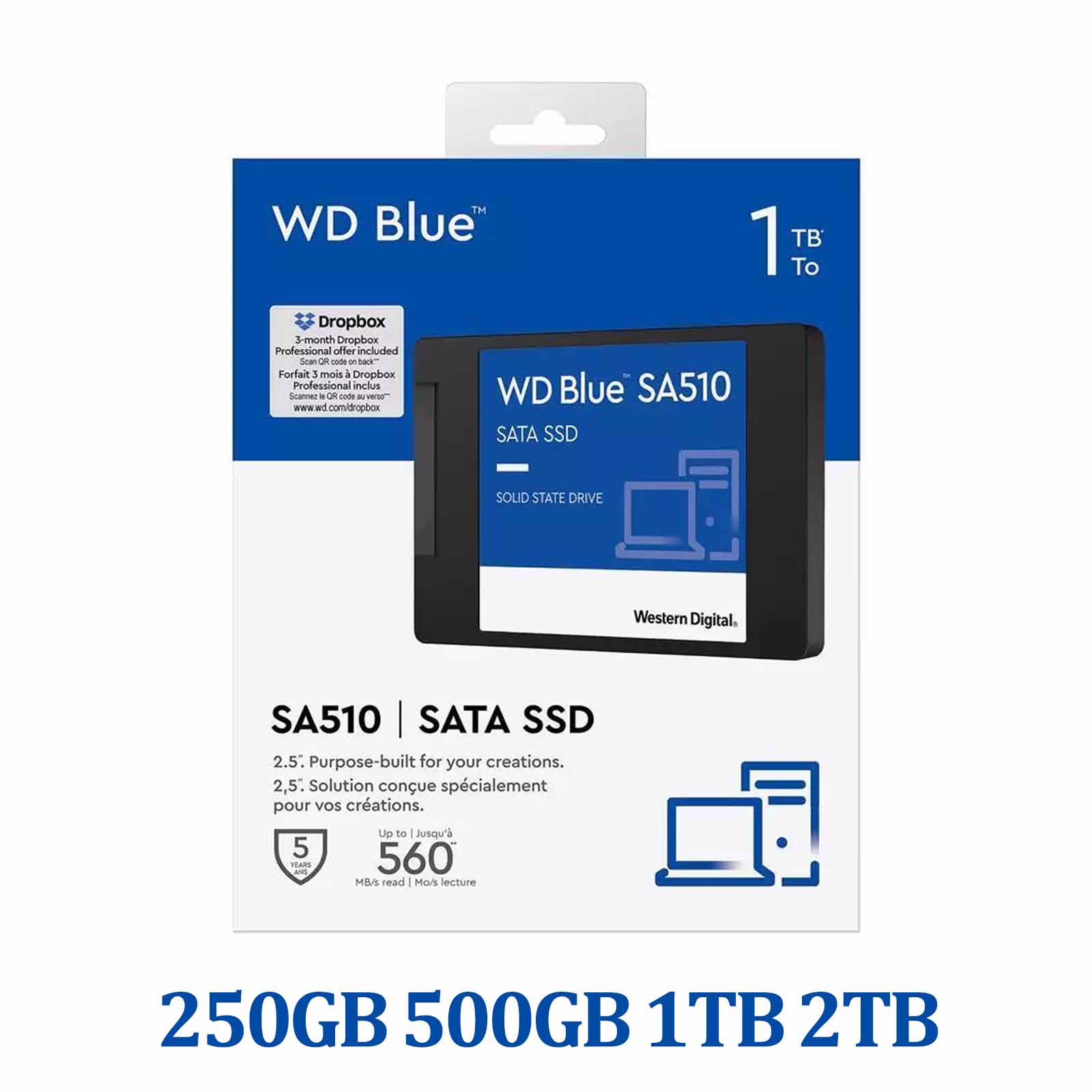 Western Digital 1TB WD Blue SA510 SATA SSD 2.5 Inch Internal