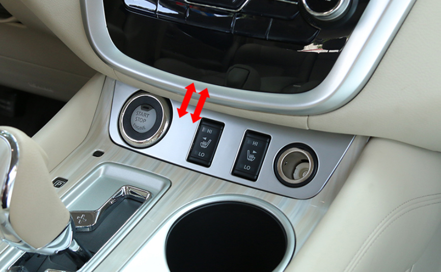 For Nissan Murano 2015-2021 ABS Silver Console Cigarette Lighter Panel Trim 1PCS