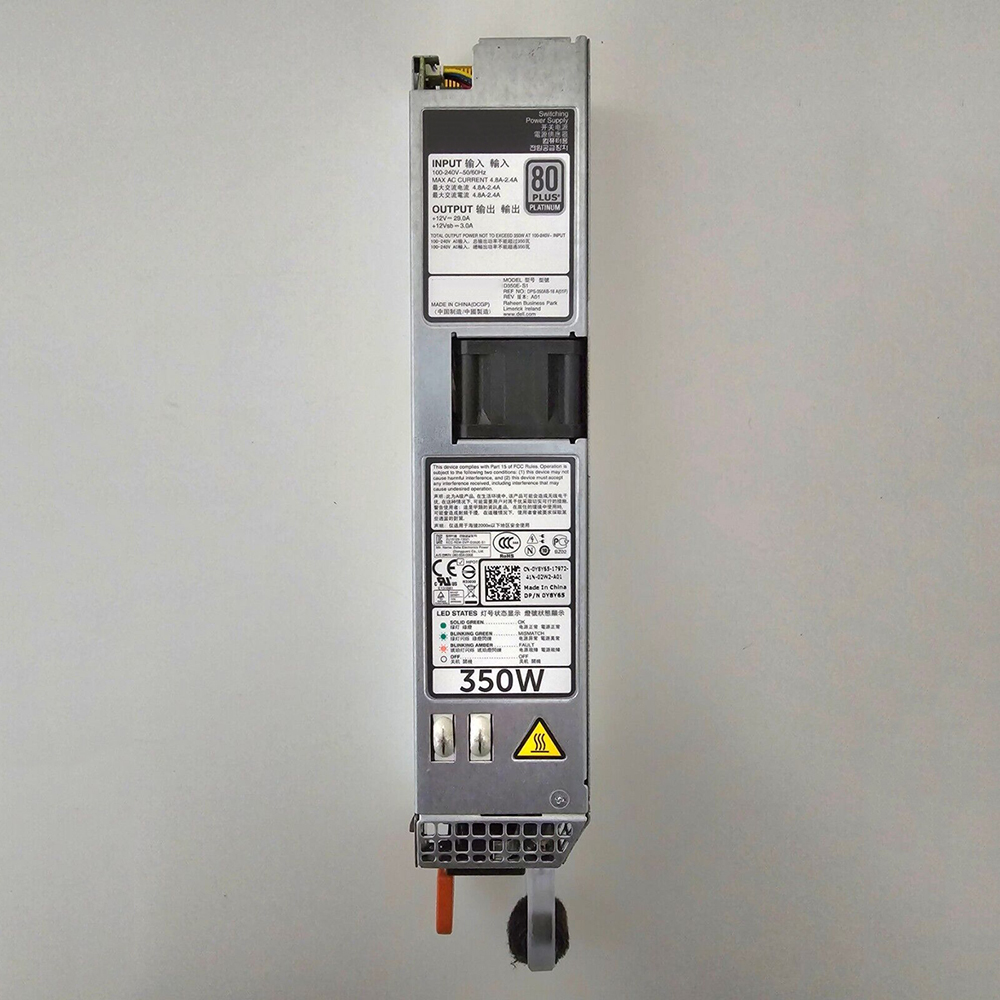 Server Power Supply D350E-S1 L350E-S1 0P7GV4 0Y8Y65 For DELL R320