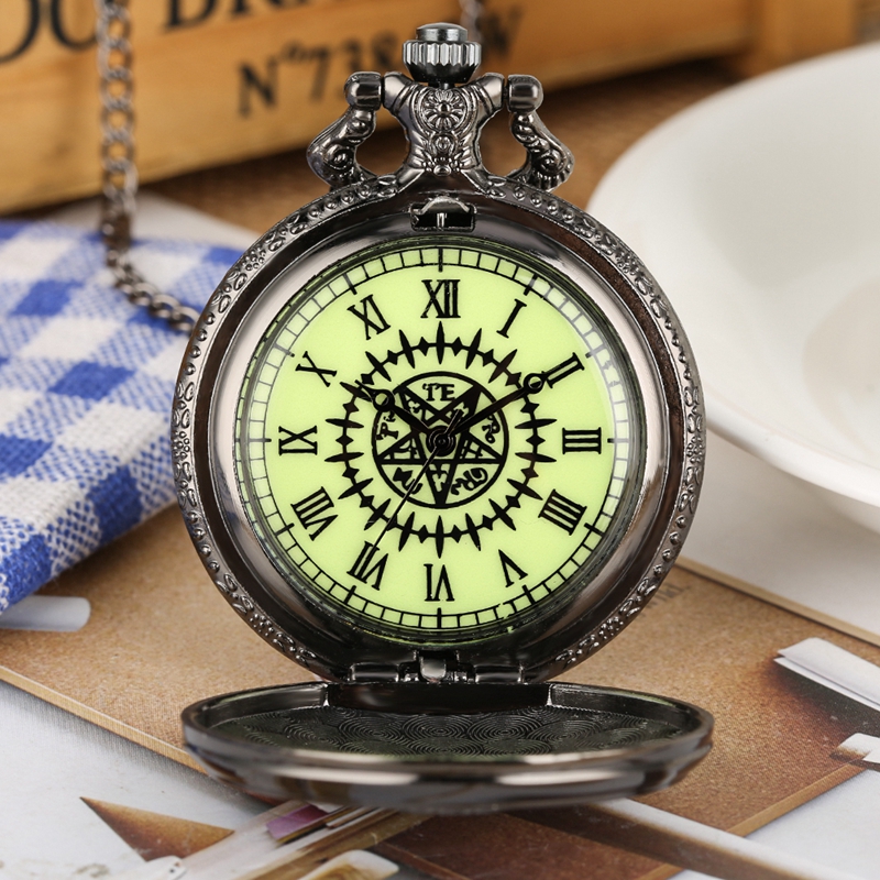 Vintage Quartz Pocket Watch Kuroshitsuji Black Butler Sebastian