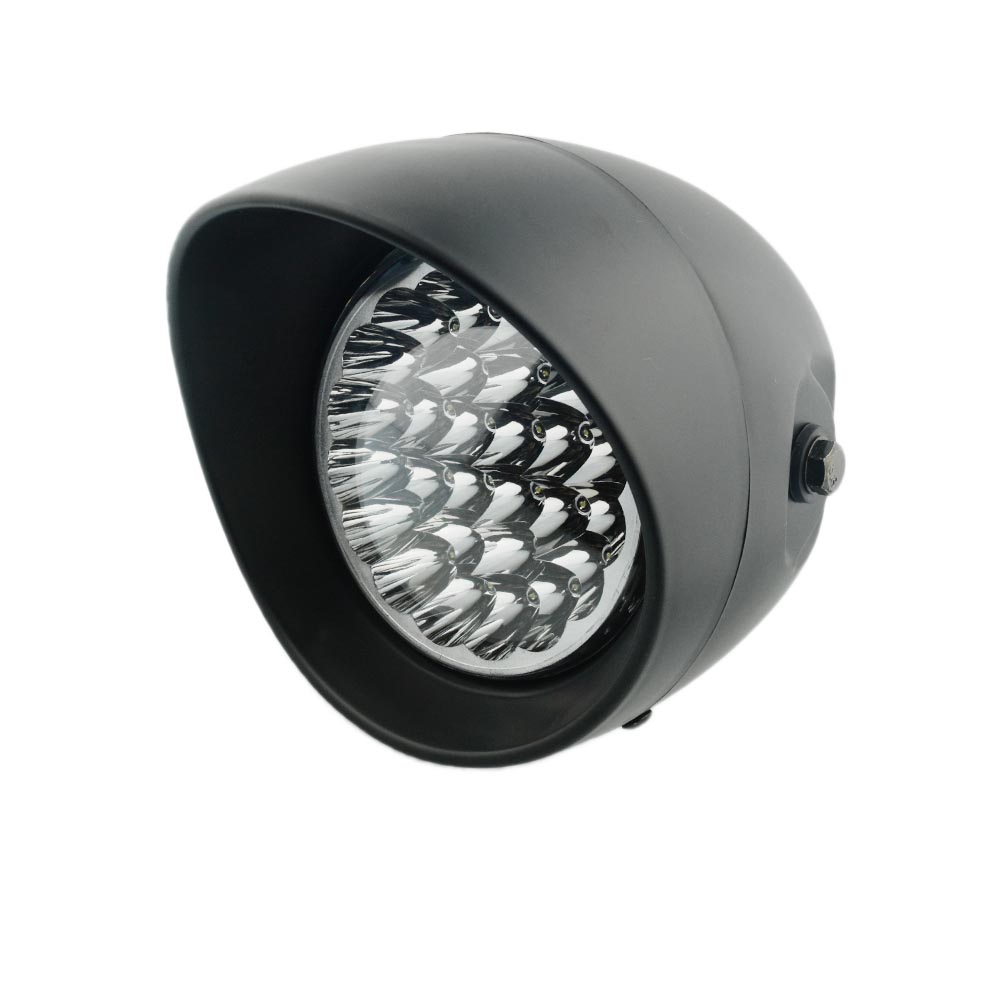 Black 7" LED Retro Motorcycle Bullet Headlight Light For ...