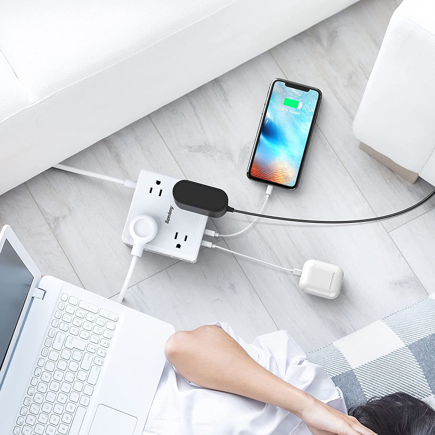 Prolunga Cavo Alimentazione Con Surge Protezione & USB 4 - Foto 11