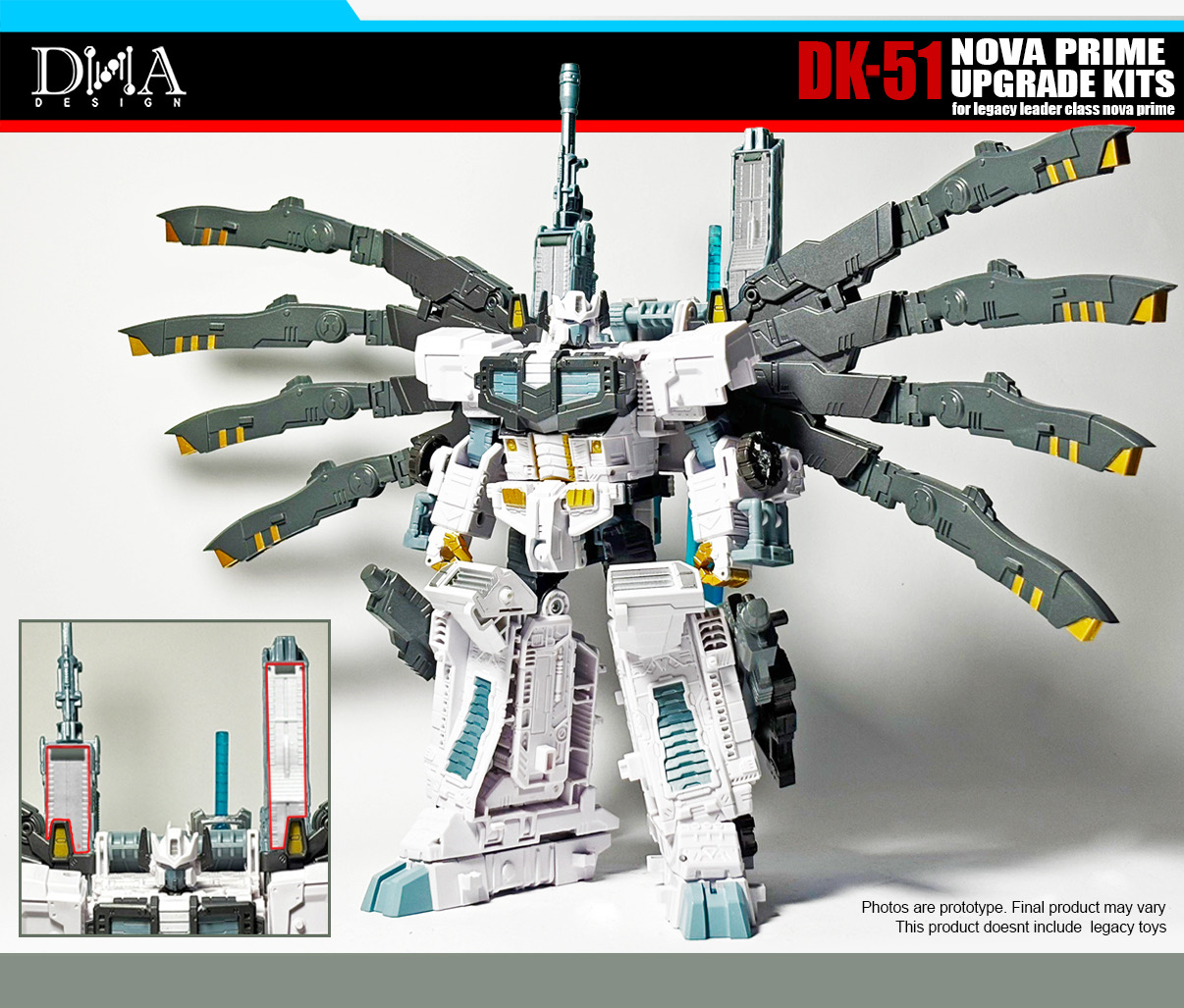 トランスフォーマー ノヴァプライム ＆ dna dk-51 セット DNA DK-51 Upgrade Kit For Legacy Leader Class Nova Prime WITH