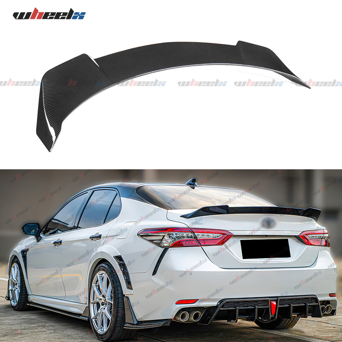 For Toyota Camry SE XSE 2018-2024 Rear Bumper Trunk Spoiler Lip