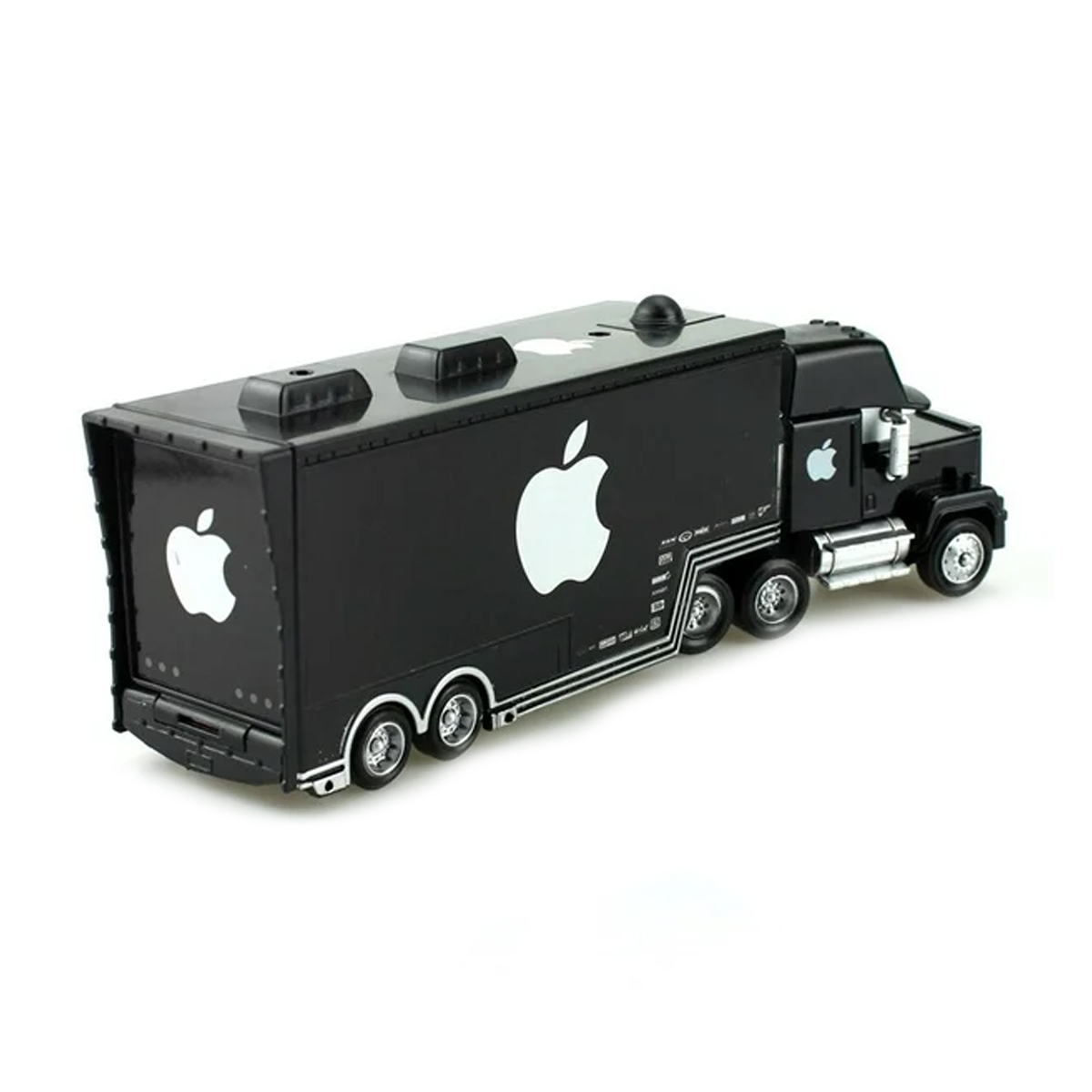 2 PACK Disney Pixar CarBlack Apple Mack Hauler Truck+NO.84 Car