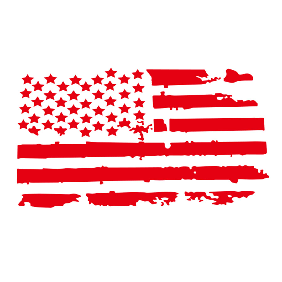 Distressed USA Flag Hood Vinyl Decal Car Truck Window Sticker Jeep Wrangler