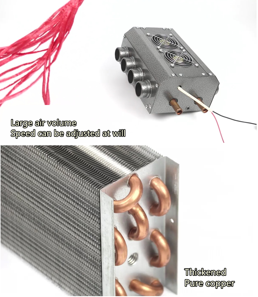 Car Vehicle Winter 12V 8 Port Dual Sides 14 Pass All Copper Coil