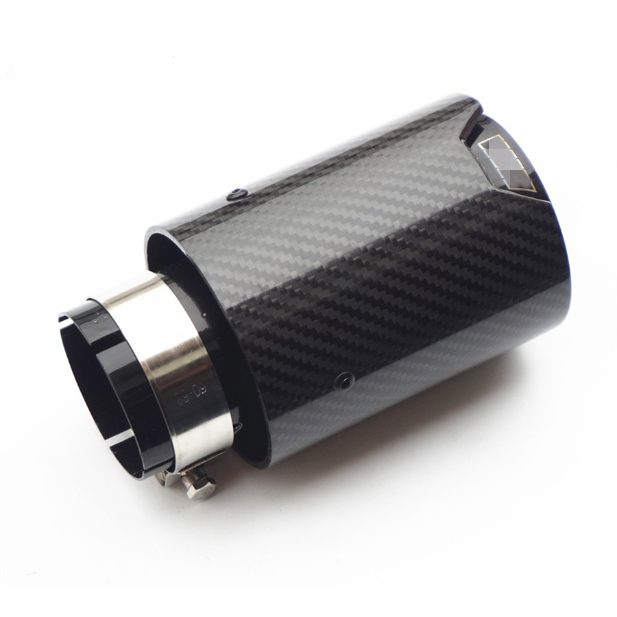 2.5'' in-3.5'' out Universal Car Real Carbon Fiber Exhaust End Tips