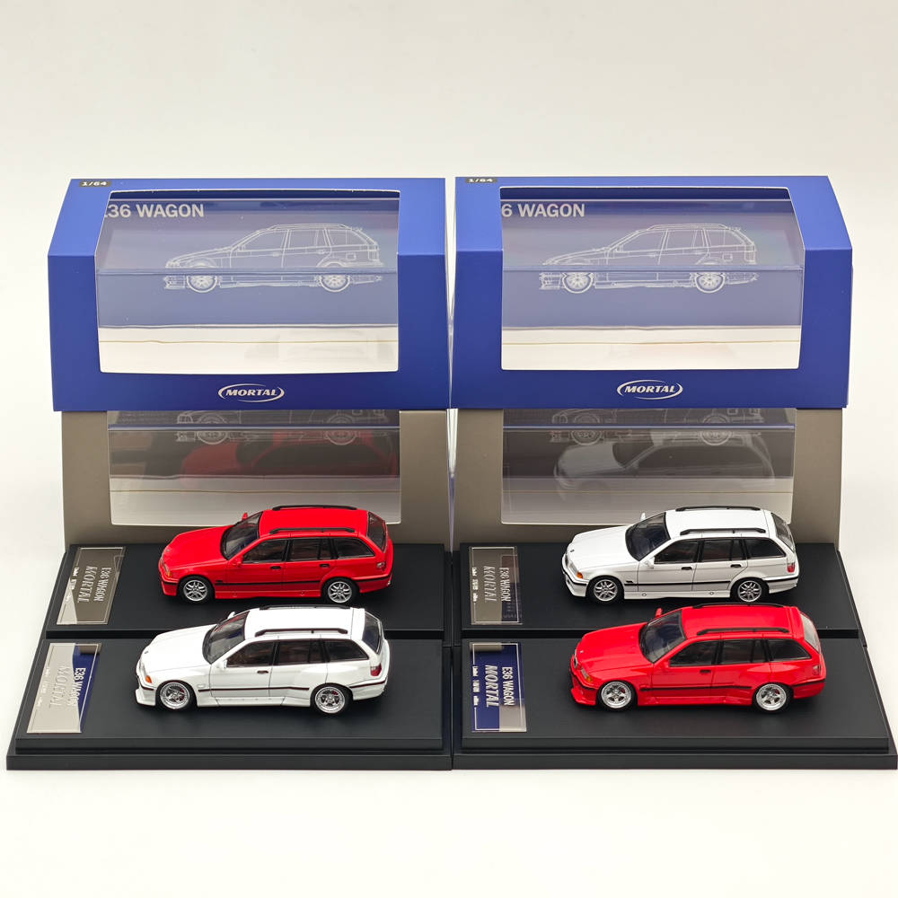 1/64 mortal BMW touring ミニカー 2台セット Mortal 1:64 BMW E36 3-Series Station Wagon Diecast Toy Car