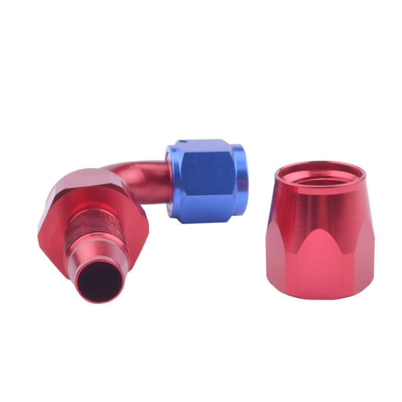 AN12 Aluminum Fittings Swivel Hose End 90 Degree Connector Fitting