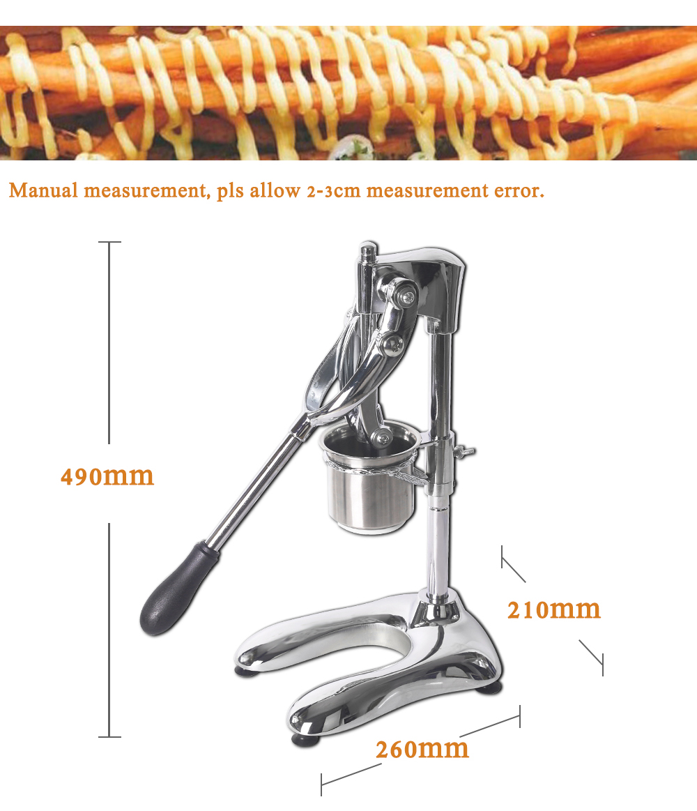 30cm French Fries Press Long Chips Machine Vertical Manual French Fries  Squeezer