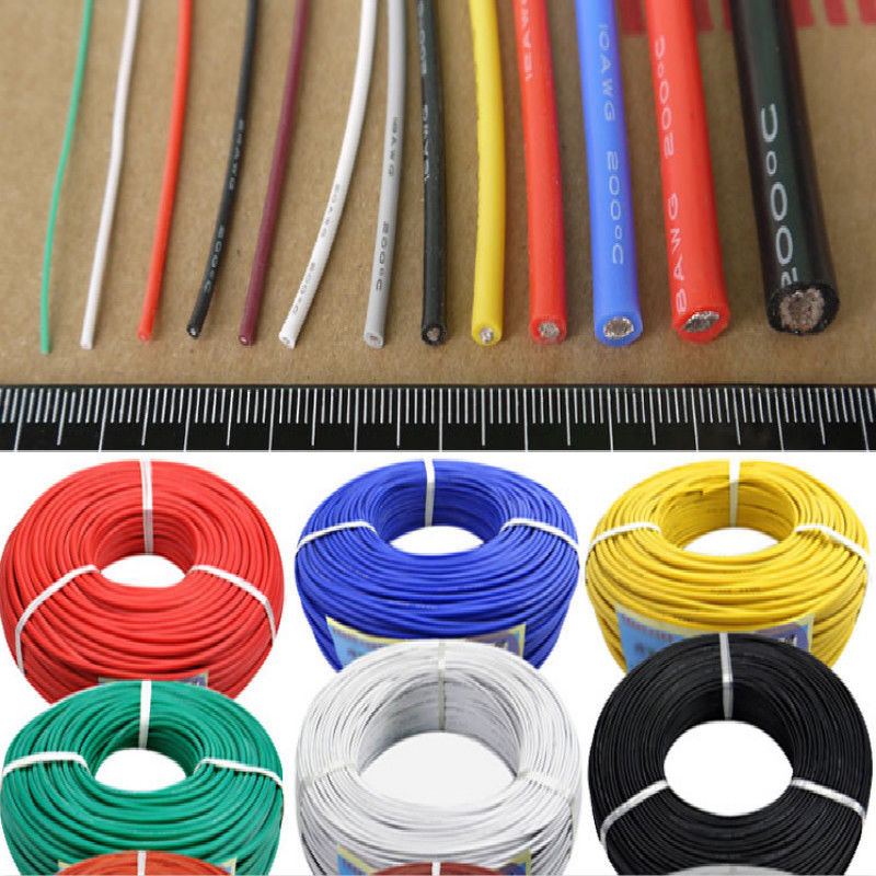 UL3135 Flexible Soft Silicone Wire Cable 30 28 26 24 18 16 14 12 10AWG All Color
