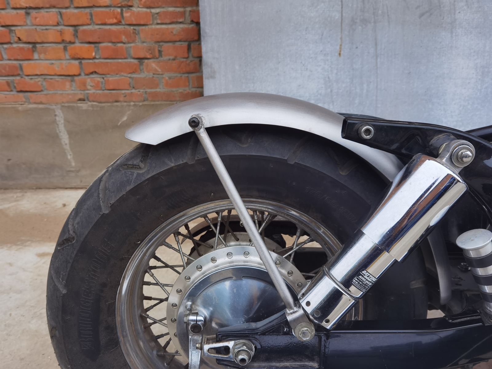 Motorcycle Rear Fender Plate With Bracket For Honda SHADOW 400 750