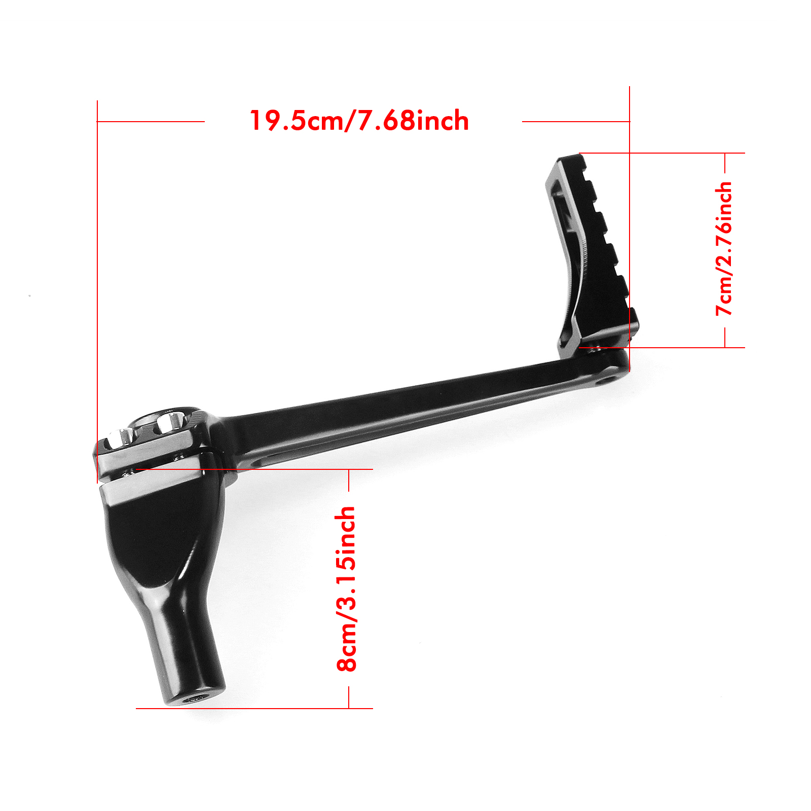 Black Aluminum Brake Arm & Shift Lever Kit W/ Peg For Harley Touring Softail FL