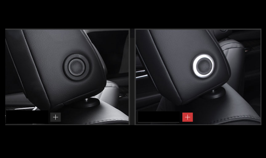 Seat Headrest Button Ring Cover Trim ABS Matte Silver For Cadillac XT5