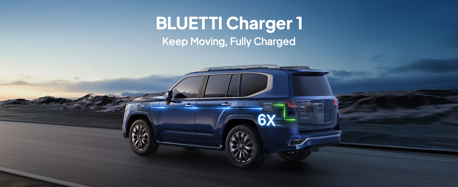 BLUETTI Charger1 560W Car Alternator Charger DC-DC Charger for