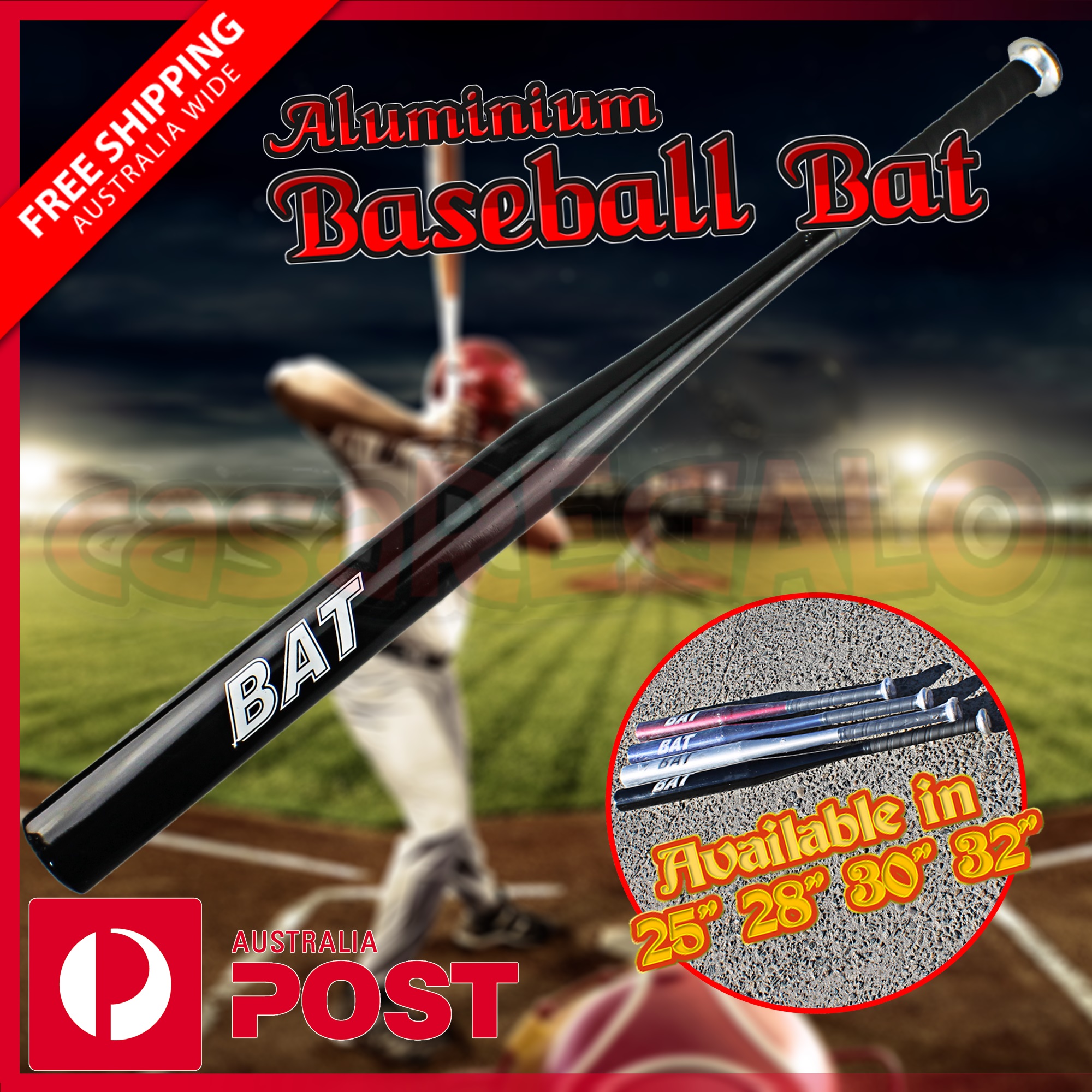 1 x Aluminium Baseball Bat Racket Softball Outdoor Sports Aluminum NSW